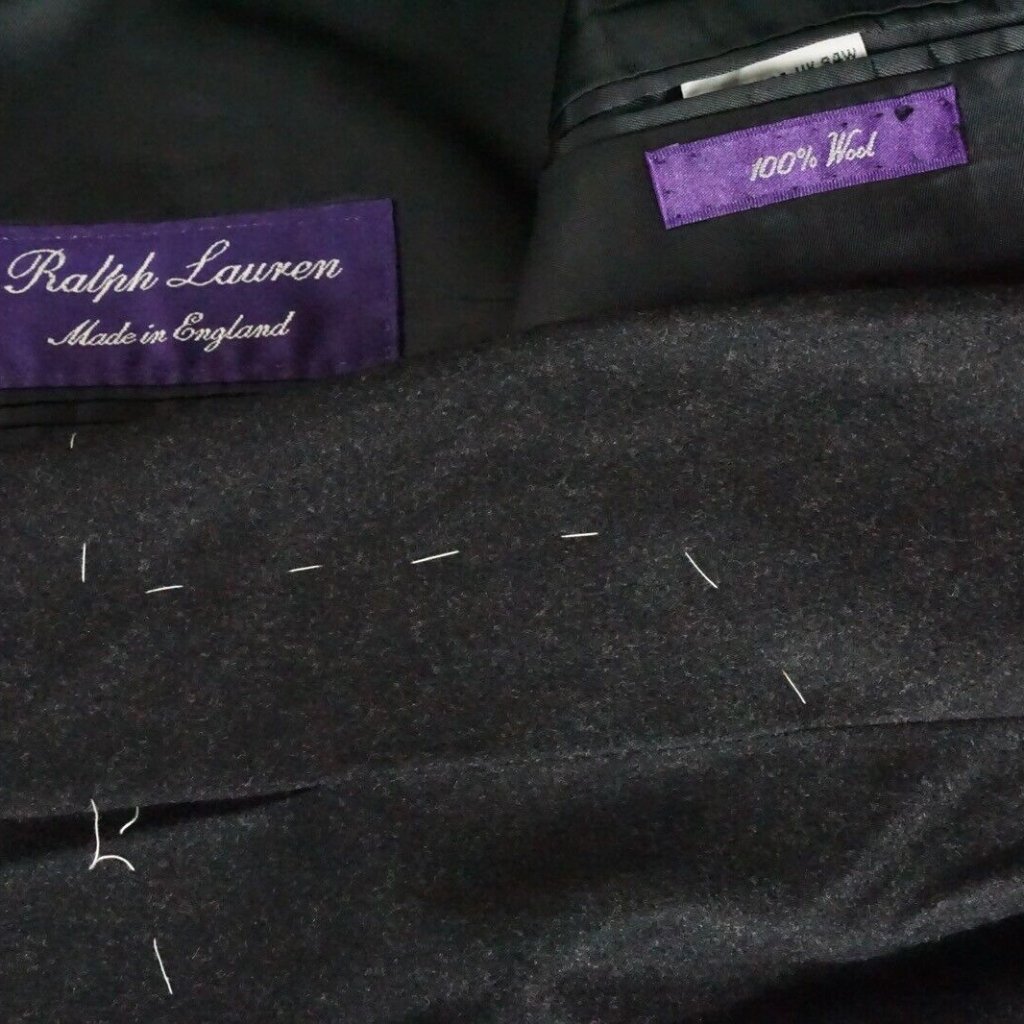 Ralph Lauren Purple Label Rlpl Charcoal Gray Flannel Wool Sport Coat Jacket 40l